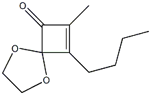 8-Butyl-7-methyl-1,4-dioxaspiro[4.3]oct-7-en-6-one,,结构式