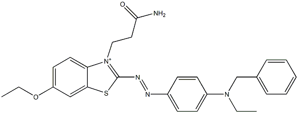 3-(3-Amino-3-oxopropyl)-6-ethoxy-2-[[4-[ethyl(phenylmethyl)amino]phenyl]azo]benzothiazol-3-ium|