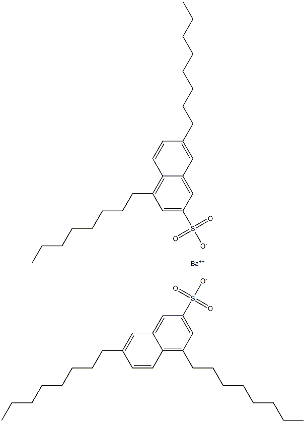 ビス(4,7-ジオクチル-2-ナフタレンスルホン酸)バリウム 化学構造式