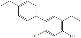 4-(4-エチルフェニル)-6-エチルベンゼン-1,3-ジオール 化学構造式