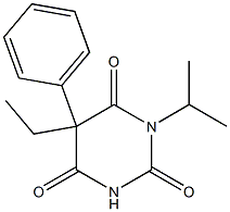 5-エチル-1-イソプロピル-5-フェニルバルビツル酸 化学構造式