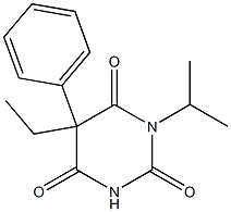 5-Ethyl-1-isopropyl-5-phenylbarbituric acid Structure