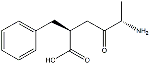 (2S)-2-[(S)-3-アミノ-2-オキソブチル]-3-フェニルプロパン酸 化学構造式