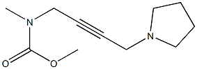 N-Methyl-N-[4-(1-pyrrolidinyl)-2-butynyl]carbamic acid methyl ester Struktur