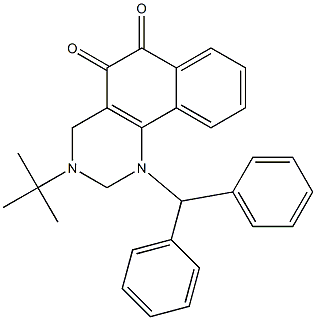 1-Diphenylmethyl-3-tert-butyl-1,2,3,4-tetrahydrobenzo[h]quinazoline-5,6-dione