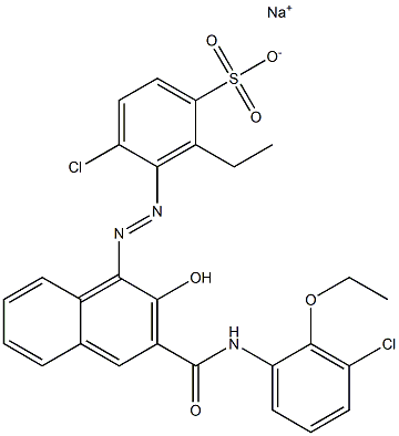 4-Chloro-2-ethyl-3-[[3-[[(3-chloro-2-ethoxyphenyl)amino]carbonyl]-2-hydroxy-1-naphtyl]azo]benzenesulfonic acid sodium salt