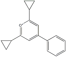 2,6-Dicyclopropyl-4-phenylpyrylium Structure