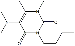 3-Butyl-5-(dimethylamino)-1,6-dimethyluracil Structure