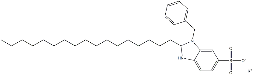 1-Benzyl-2,3-dihydro-2-heptadecyl-1H-benzimidazole-6-sulfonic acid potassium salt Structure