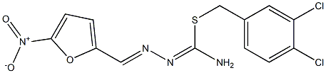 1-[(5-Nitro-2-furanyl)methylene]-3-[(3,4-dichlorobenzyl)thio]-1,2,4-triaza-2-butene,,结构式