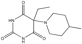 5-エチル-5-(4-メチルピペリジノ)バルビツル酸 化学構造式