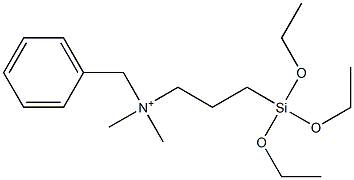 N,N-Dimethyl-N-(3-triethoxysilylpropyl)benzenemethanaminium Structure