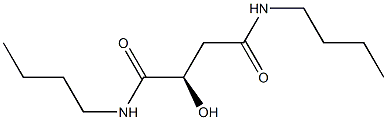 [R,(+)]-N,N'-ジブチル-2-ヒドロキシスクシンアミド 化学構造式