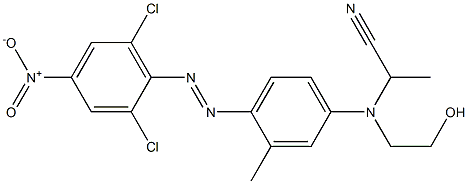 2-[N-(1-Cyanoethyl)-N-[4-(2,6-dichloro-4-nitrophenylazo)-3-methylphenyl]amino]ethanol Struktur