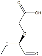 (+)-[(S)-2-オキソ-1-メトキシエトキシ]酢酸 化学構造式