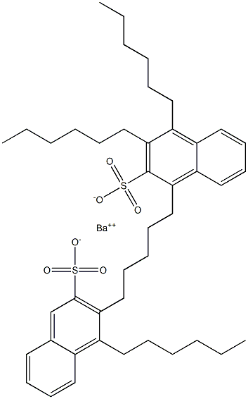 Bis(3,4-dihexyl-2-naphthalenesulfonic acid)barium salt 结构式