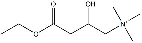 3-(Ethoxycarbonyl)-2-hydroxypropyltrimethylaminium 结构式