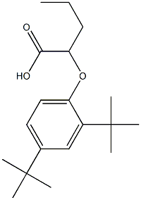 2-(2,4-Di-tert-butylphenoxy)pentanoic acid Structure