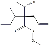(2R,3S)-2-アリル-3-ヒドロキシ酪酸2-ブトキシエチル 化学構造式