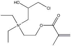 3-クロロ-N,N-ジエチル-2-ヒドロキシ-N-[2-[(2-メチル-1-オキソ-2-プロペニル)オキシ]エチル]-1-プロパンアミニウム 化学構造式