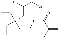 3-Chloro-N,N-diethyl-2-hydroxy-N-[2-[(2-methyl-1-oxo-2-propenyl)oxy]ethyl]-1-propanaminium Structure