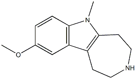 1,2,3,4,5,6-Hexahydro-9-methoxy-6-methylazepino[4,5-b]indole,,结构式