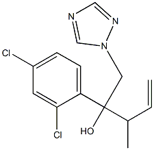 1-(2,4-Dichlorophenyl)-1-(1-methyl-2-propenyl)-2-(1H-1,2,4-triazol-1-yl)ethanol Struktur