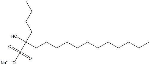 5-Hydroxyheptadecane-5-sulfonic acid sodium salt,,结构式