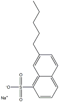 7-ペンチル-1-ナフタレンスルホン酸ナトリウム 化学構造式