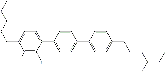 4-ペンチル-4''-(4-メチルヘキシル)-2,3-ジフルオロ-1,1':4',1''-テルベンゼン 化学構造式