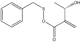 (3S)-3-Hydroxy-2-methylenebutyric acid 2-phenylthioethyl ester Struktur
