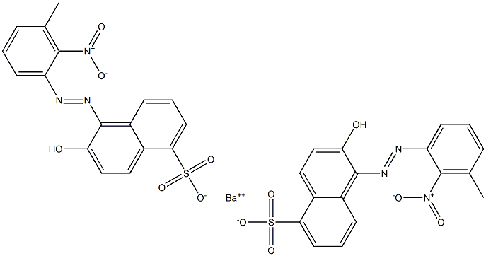 Bis[1-[(3-methyl-2-nitrophenyl)azo]-2-hydroxy-5-naphthalenesulfonic acid]barium salt Structure