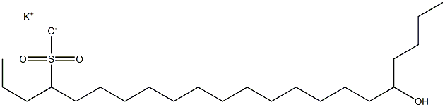 18-Hydroxydocosane-4-sulfonic acid potassium salt Structure