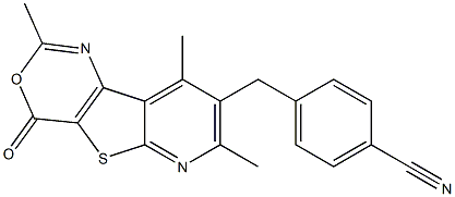 2,7,9-Trimethyl-8-(4-cyanobenzyl)-4H-pyrido[3',2':4,5]thieno[3,2-d][1,3]oxazin-4-one|