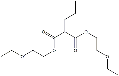 ブタン-1,1-ジカルボン酸ビス(2-エトキシエチル) 化学構造式