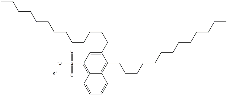 3,4-Ditridecyl-1-naphthalenesulfonic acid potassium salt Structure