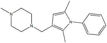 3-(4-Methylpiperazinomethyl)-1-(phenyl)-2,5-dimethyl-1H-pyrrole Structure