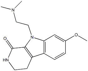 9-[2-(Dimethylamino)ethyl]-3,4-dihydro-7-methoxy-9H-pyrido[3,4-b]indol-1(2H)-one Structure