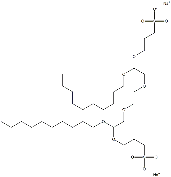 5,12-Di(decyloxy)-4,7,10,13-tetraoxahexadecane-1,16-disulfonic acid disodium salt Struktur