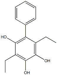 3,6-Diethyl-5-phenylbenzene-1,2,4-triol,,结构式