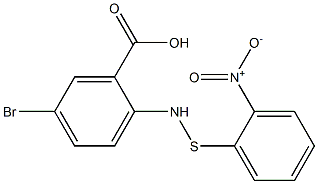 2-[(2-Nitrophenyl)thioamino]-5-bromobenzoic acid,,结构式