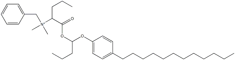 N,N-Dimethyl-N-benzyl-N-[1-[[1-(4-dodecylphenyloxy)butyl]oxycarbonyl]butyl]aminium,,结构式