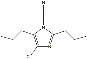 4-Chloro-1-cyano-2,5-dipropyl-1H-imidazole Structure