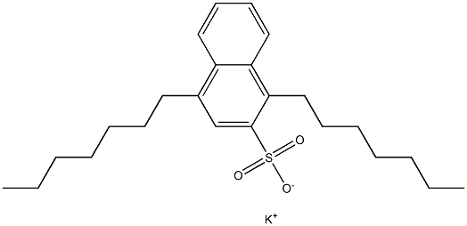 1,4-Diheptyl-2-naphthalenesulfonic acid potassium salt Structure