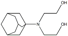 1-[ビス(2-ヒドロキシエチル)アミノ]アダマンタン 化学構造式