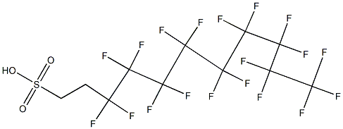 3,3,4,4,5,5,6,6,7,7,8,8,9,9,10,10,11,11,11-ノナデカフルオロ-1-ウンデカンスルホン酸 化学構造式