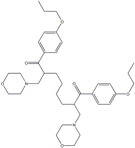 1,8-Bis(4-propoxyphenyl)-2,7-bis(morpholinomethyl)-1,8-octanedione,,结构式