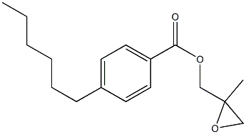 4-Hexylbenzoic acid 2-methylglycidyl ester Struktur