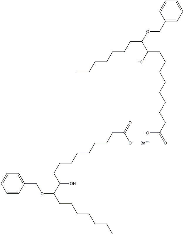 Bis(11-benzyloxy-10-hydroxystearic acid)barium salt Struktur