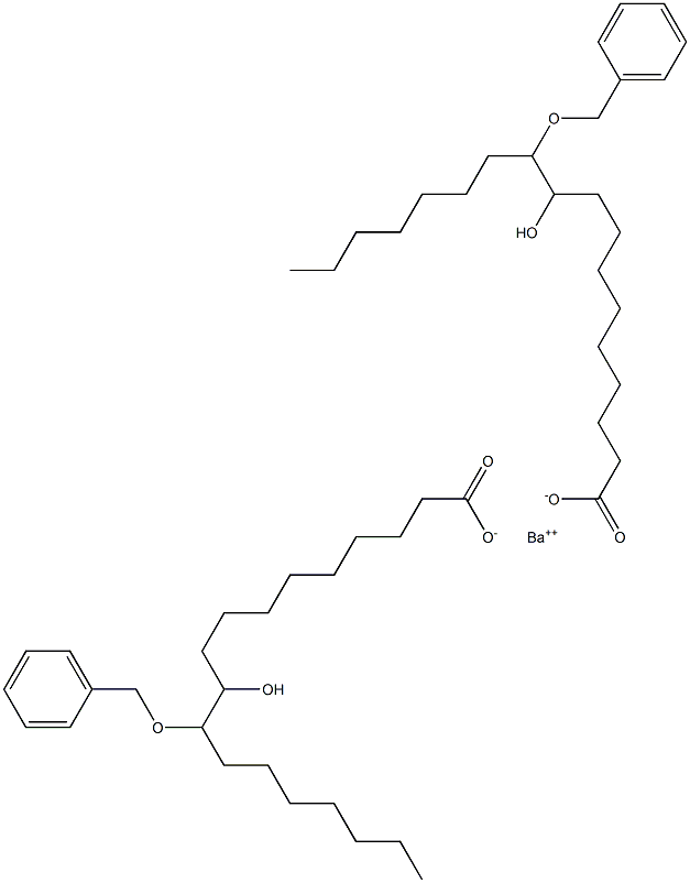 Bis(11-benzyloxy-10-hydroxystearic acid)barium salt 结构式